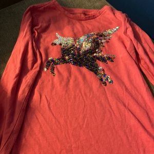 Kids unicorn long sleeve t shirt